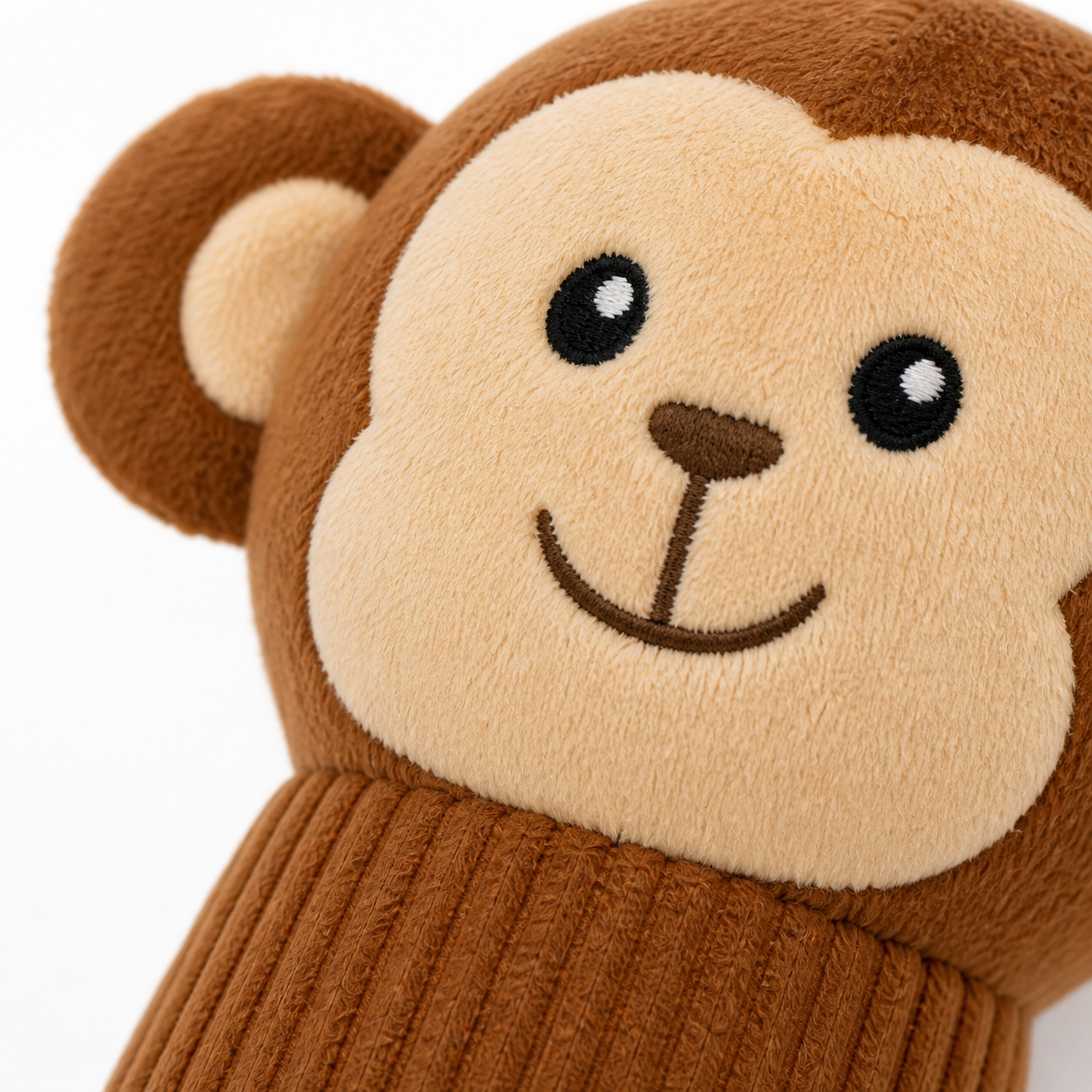 Pet Monkey Plush Dog Toy – Soft Squeaky Monkey Toy for Dogs, Durable Fabric Chew Toy, Interactive Puppy Toy (Brown) - Image 3
